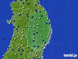 岩手県のアメダス実況(風向・風速)(2016年04月18日)