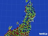 東北地方のアメダス実況(日照時間)(2016年04月19日)