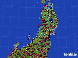 東北地方のアメダス実況(日照時間)(2016年04月20日)