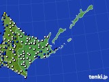 2016年04月20日の道東のアメダス(風向・風速)