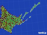 道東のアメダス実況(日照時間)(2016年04月21日)