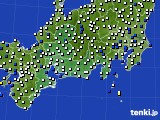 2016年04月21日の東海地方のアメダス(風向・風速)