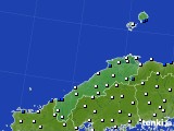 2016年04月21日の島根県のアメダス(風向・風速)