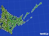 2016年04月22日の道東のアメダス(風向・風速)