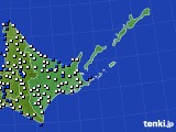 2016年04月23日の道東のアメダス(風向・風速)