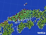 2016年04月24日の中国地方のアメダス(日照時間)