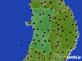秋田県のアメダス実況(日照時間)(2016年04月24日)