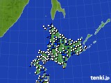 北海道地方のアメダス実況(風向・風速)(2016年04月24日)