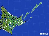 道東のアメダス実況(風向・風速)(2016年04月24日)