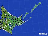 2016年04月24日の道東のアメダス(風向・風速)