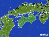四国地方のアメダス実況(降水量)(2016年04月28日)
