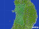 秋田県のアメダス実況(降水量)(2016年04月28日)