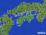 四国地方のアメダス実況(風向・風速)(2016年04月28日)