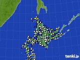 北海道地方のアメダス実況(風向・風速)(2016年04月29日)