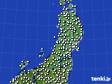 東北地方のアメダス実況(風向・風速)(2016年05月01日)