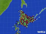 北海道地方のアメダス実況(日照時間)(2016年05月02日)