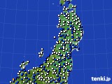 東北地方のアメダス実況(風向・風速)(2016年05月03日)
