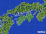 四国地方のアメダス実況(風向・風速)(2016年05月04日)