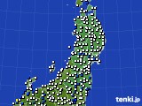 東北地方のアメダス実況(風向・風速)(2016年05月06日)