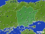 岡山県のアメダス実況(風向・風速)(2016年05月07日)