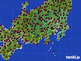 2016年05月08日の関東・甲信地方のアメダス(日照時間)
