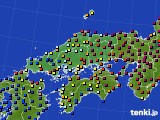 中国地方のアメダス実況(日照時間)(2016年05月08日)