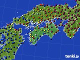 四国地方のアメダス実況(日照時間)(2016年05月08日)