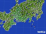 東海地方のアメダス実況(風向・風速)(2016年05月08日)