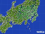 関東・甲信地方のアメダス実況(風向・風速)(2016年05月09日)