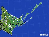 道東のアメダス実況(風向・風速)(2016年05月09日)