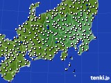 関東・甲信地方のアメダス実況(風向・風速)(2016年05月10日)