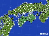 2016年05月10日の四国地方のアメダス(風向・風速)