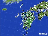 九州地方のアメダス実況(風向・風速)(2016年05月10日)