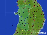 秋田県のアメダス実況(日照時間)(2016年05月12日)