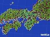 近畿地方のアメダス実況(日照時間)(2016年05月13日)