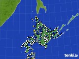 2016年05月13日の北海道地方のアメダス(風向・風速)