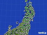 東北地方のアメダス実況(風向・風速)(2016年05月13日)