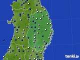 岩手県のアメダス実況(風向・風速)(2016年05月13日)