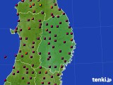 岩手県のアメダス実況(日照時間)(2016年05月15日)