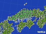中国地方のアメダス実況(風向・風速)(2016年05月15日)