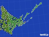 2016年05月15日の道東のアメダス(風向・風速)