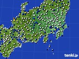 関東・甲信地方のアメダス実況(風向・風速)(2016年05月16日)