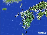 2016年05月16日の九州地方のアメダス(風向・風速)