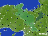 京都府のアメダス実況(風向・風速)(2016年05月16日)