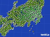 関東・甲信地方のアメダス実況(風向・風速)(2016年05月17日)