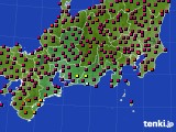 2016年05月18日の東海地方のアメダス(日照時間)