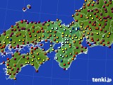 近畿地方のアメダス実況(日照時間)(2016年05月19日)
