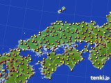 2016年05月22日の中国地方のアメダス(気温)