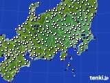関東・甲信地方のアメダス実況(風向・風速)(2016年05月22日)