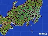 2016年05月23日の関東・甲信地方のアメダス(日照時間)